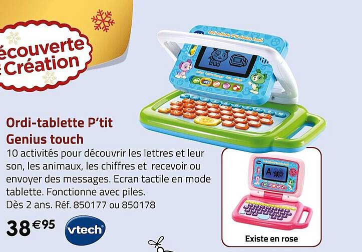 Ordi-tablette P'tit Genius Touch Vtech