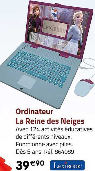 ordinateur la reine des neiges lexibook