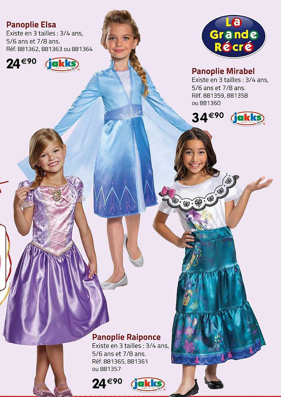 panoplie elsa jakks pacific, panoplie mirabel jakks pacific, panoplie raiponce jakks pacific