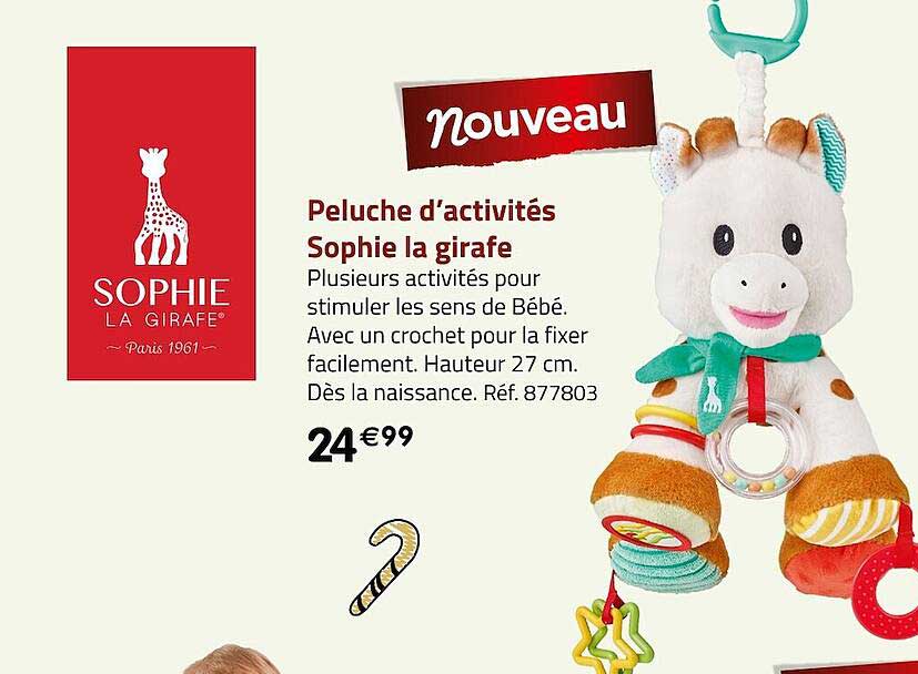 peluche d'activité sophie la girafe