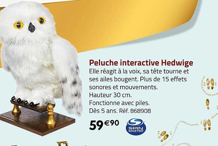 peluche interactive hedwige spin master