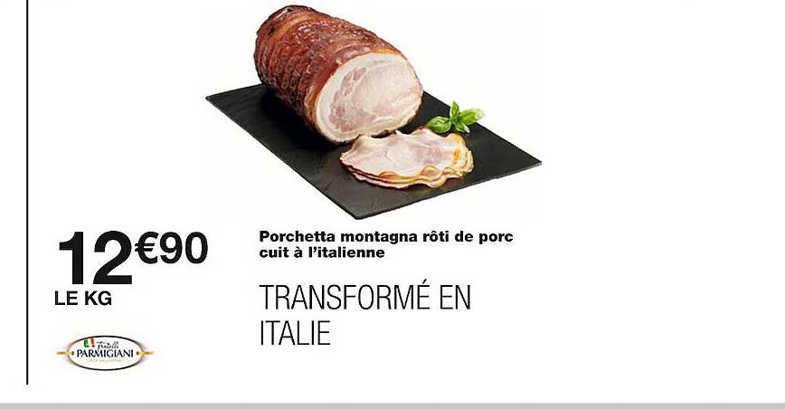 porchetta montagna rôti de porc cuit à l'italienne