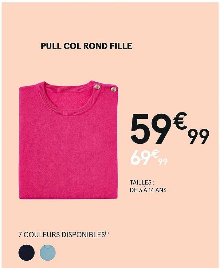 pull col rond fille