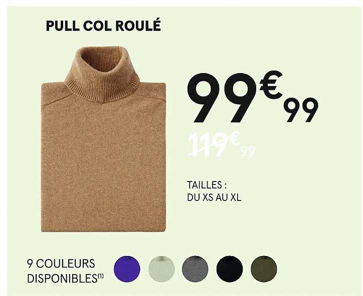 pull col roulé