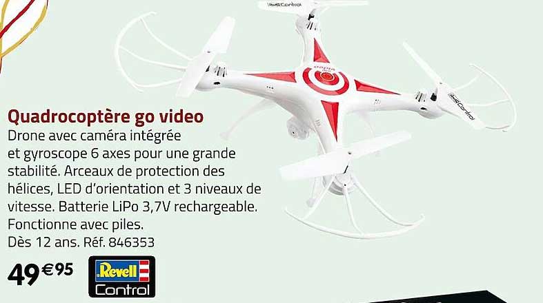 quadrocoptère go vidéo revell control