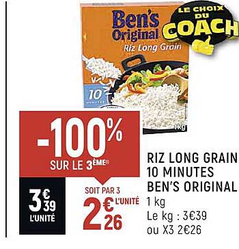 riz long grain 10 minutes ben's original