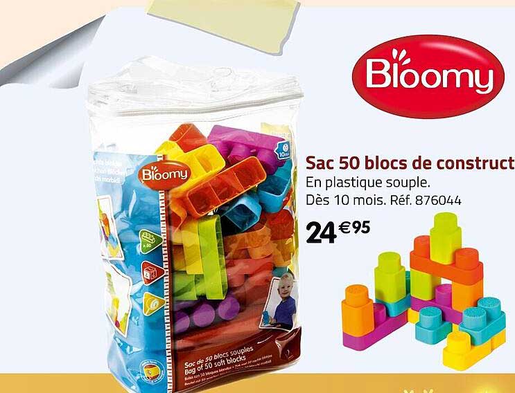 Sac 50 Blocs De Contruction Bloomy