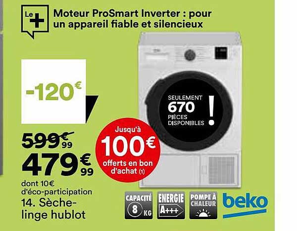 sèche-linge hublot beko