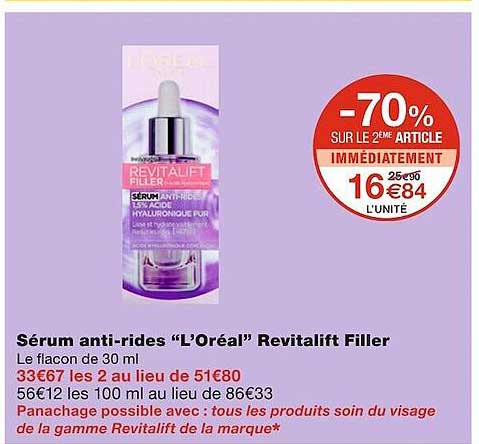 sérum anti-rides "l'oréal" revitalift filler