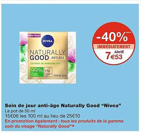 soin du jour anti-âge naturally good "nivea"