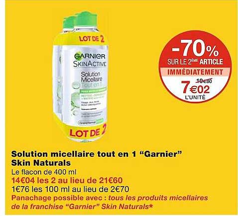 Solution Micellaire Tout En 1 "garnier" Skin Naturals