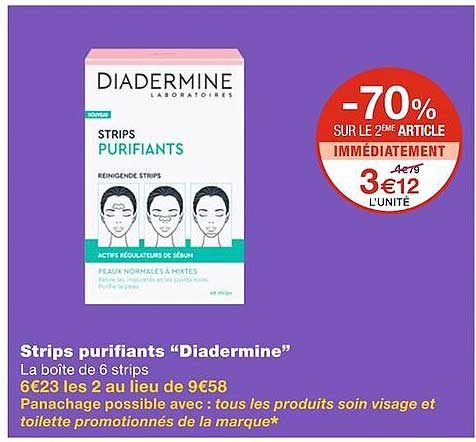 strips purifiants "diadermine"
