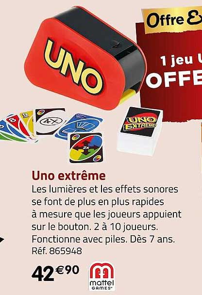 uno extrême mattel games