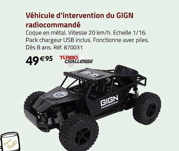 véhicule d'intervention du gign radiocommandé turbo challenge