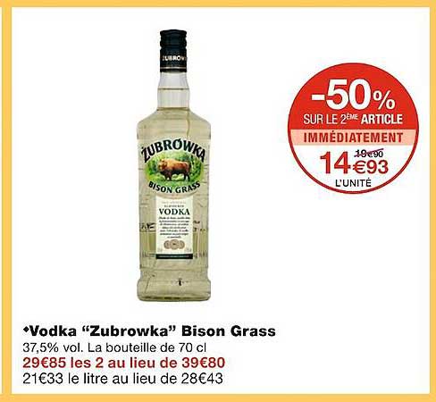 vodka "zubrowka" bison grass