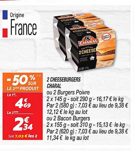 2 Cheeseburgers Charal