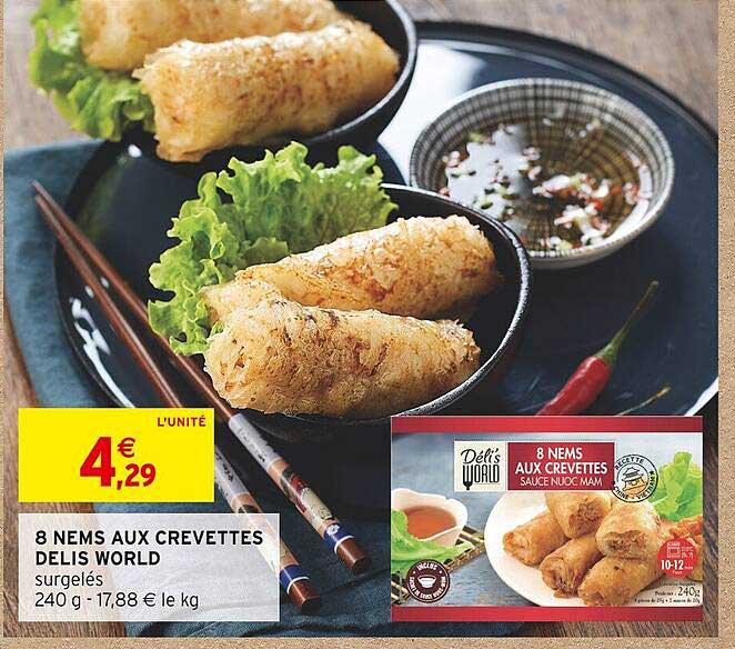8 nems aux crevettes delis world