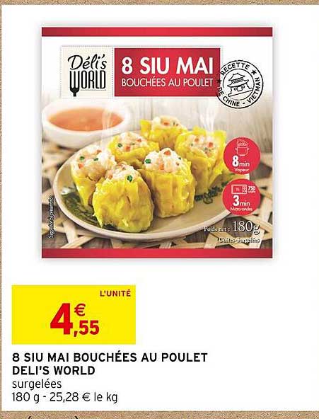 8 siu mai bouchées au poulet deli's world