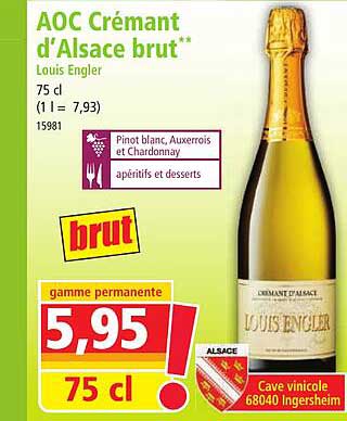aoc crémant d'alsace brut louis engler