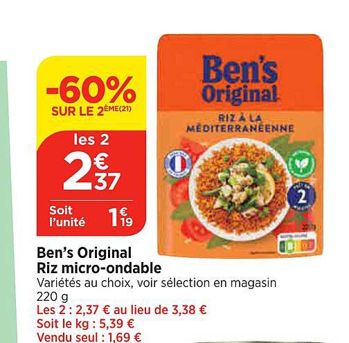 ben's original riz micro-ondable