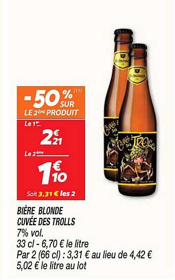 bière blonde cuvée des trolls