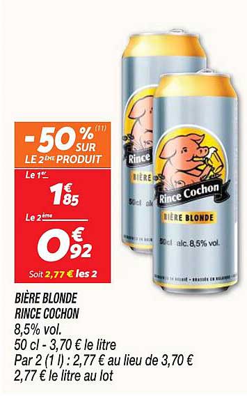 bière blonde rince cochon