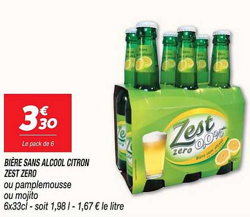 Bière Sans Alcool Citron Zest Zéro