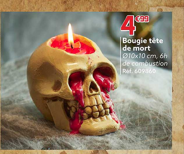 bougie tête de mort