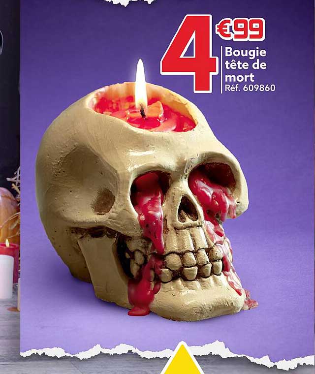 bougie tête de mort