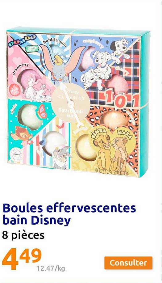 boules effervescentes bain disney