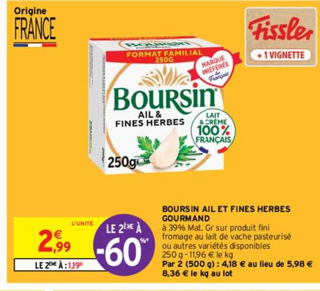Boursin Ail Et Fines Herbes Gourmand