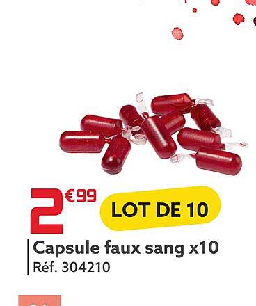 capsule faux sang x 10