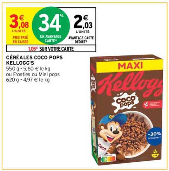 céréales coco pops kellogg's