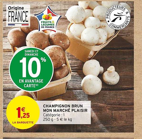 champignon brun mon marché plaisir