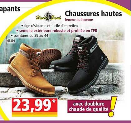 chaussures hautes femme ou homme