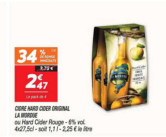 cidre hard cider original la mordue