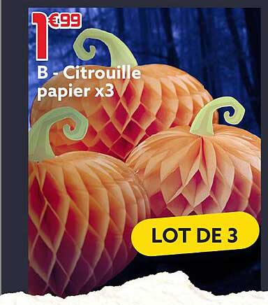 Citrouille Papier X 3