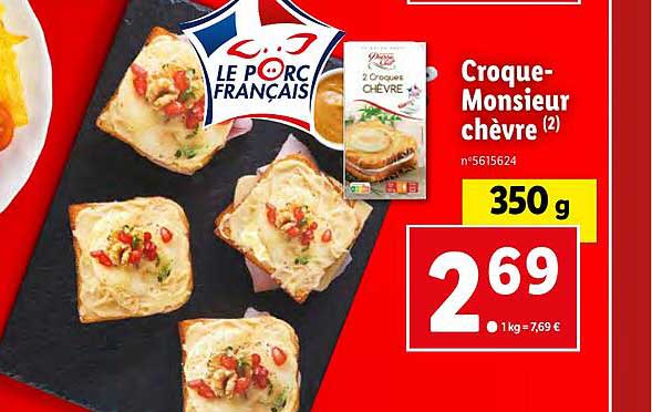 croque-monsieur chèvre