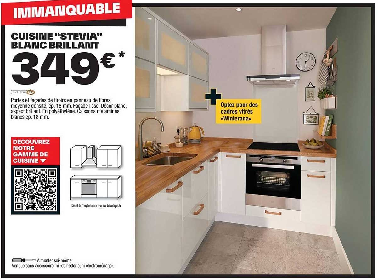 cuisine "stevia" blanc brillant