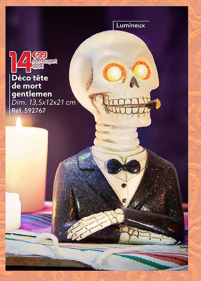 déco tête de mort gentlemen