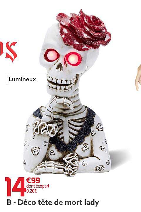 déco tête de mort lady