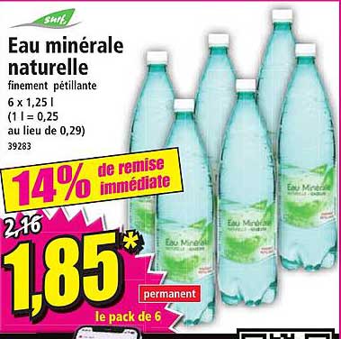 eau minérale naturelle finement pétillante surf