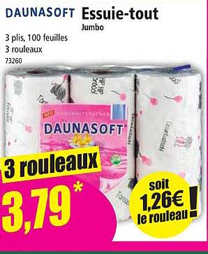 essuie-tout jumbo daunasoft