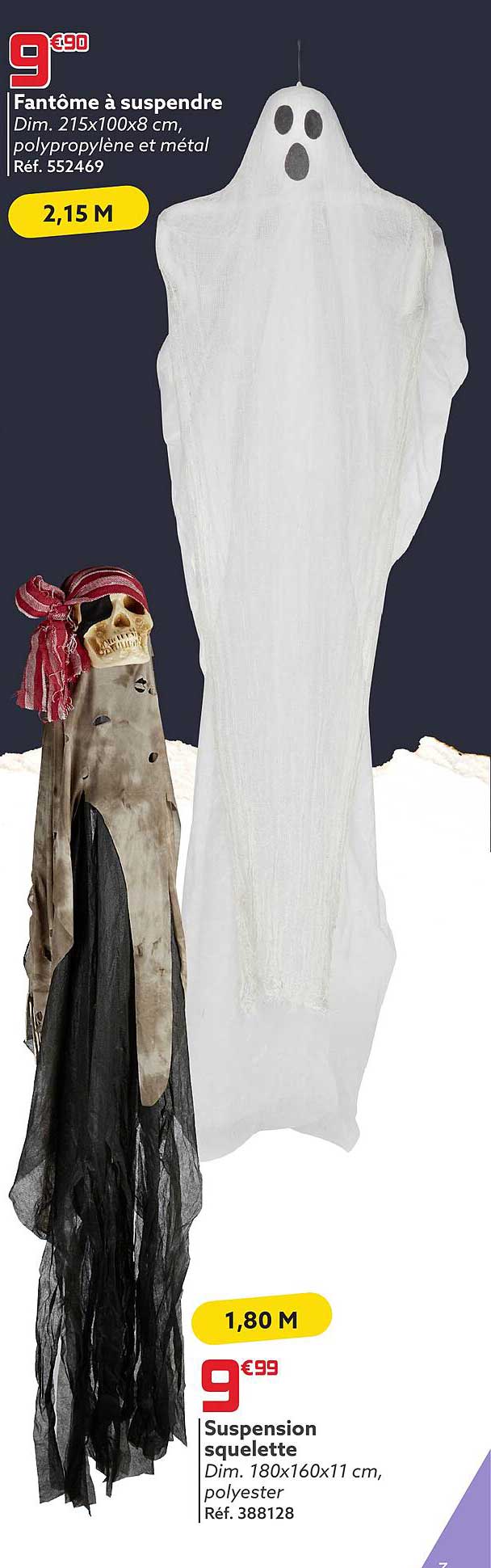 fantôme à suspendre, suspension squelette