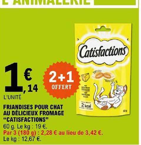 friandises pour chat au délicieux fromage "catisfactions"