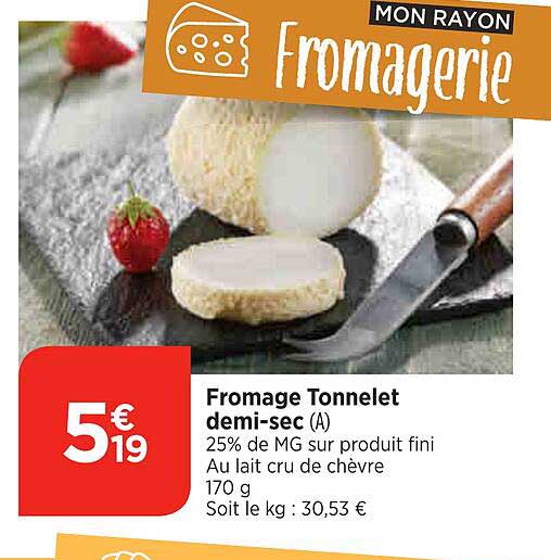 fromage tonnelet demi-sec