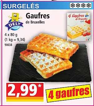gaufres de bruxelles dely