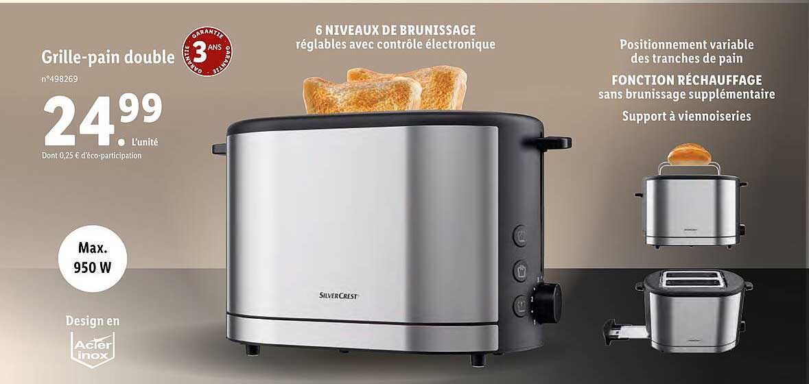 grille-pain double silvercrest