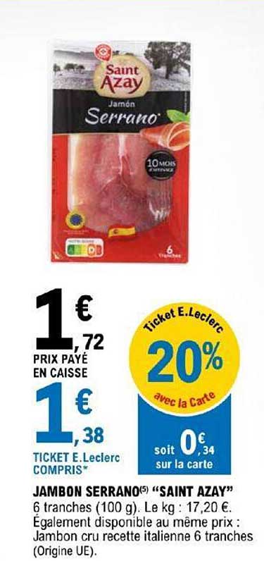 jambon serrano "saint azay"