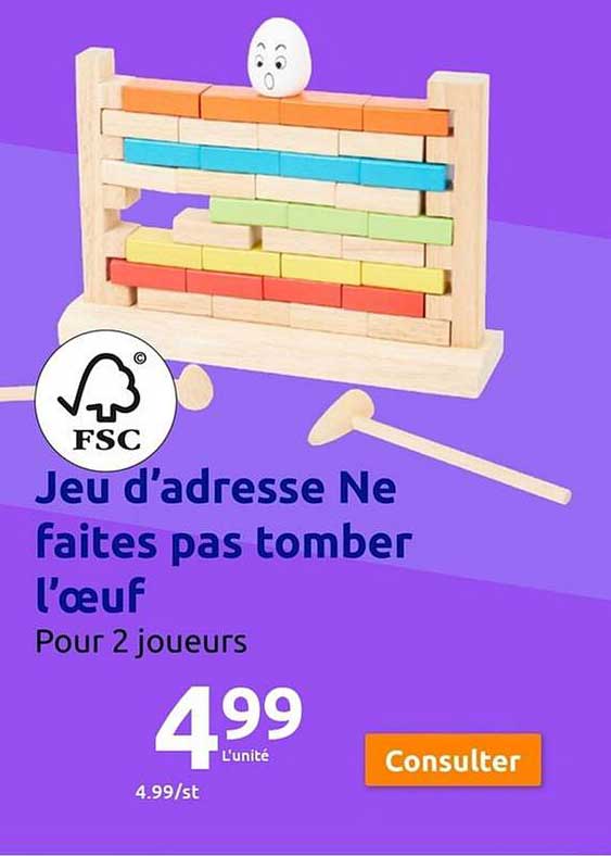 jeu d'adresse ne faites pas tomber l'œuf